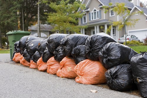 Variety of items handled during flat clearance